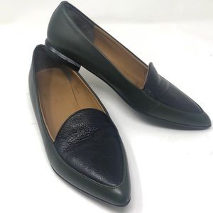 Everlane modern loafer green and black sz 9.5 C1